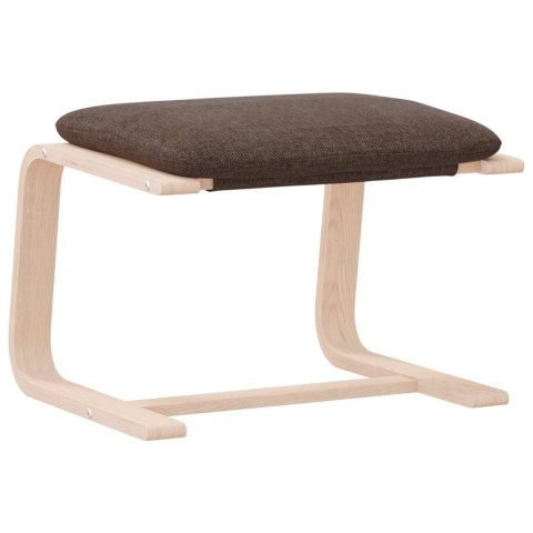 PODNÓŻEK CIEMNOBRĄZOWY 51X41X40CM TAPICEROWANY TKANINĄ