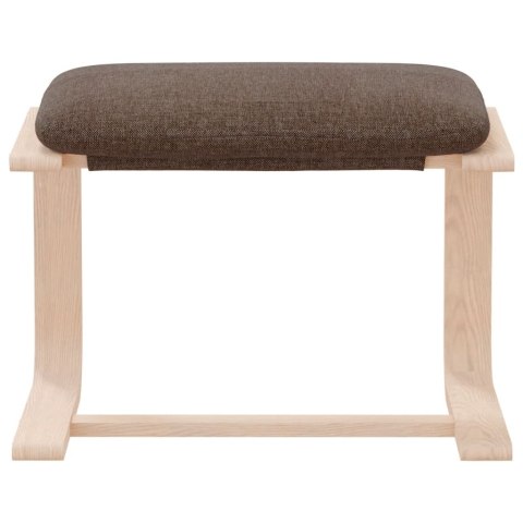 PODNÓŻEK CIEMNOBRĄZOWY 51X41X40CM TAPICEROWANY TKANINĄ