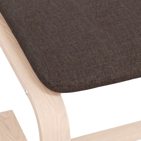 PODNÓŻEK CIEMNOBRĄZOWY 51X41X40CM TAPICEROWANY TKANINĄ