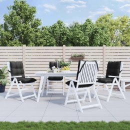 PODUSZKI NA KRZESŁA Z NISKIM OPARCIEM 4 SZT. CZARNE