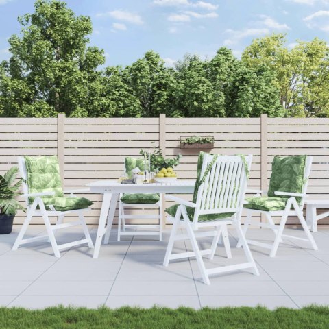 PODUSZKI NA KRZESŁA Z NISKIM OPARCIEM 4 SZT. WZÓR W LIŚCIE