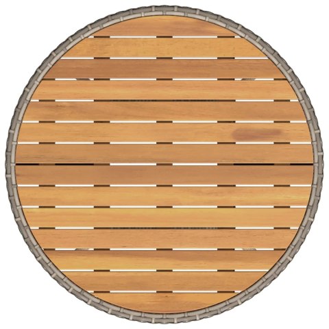 STÓŁ NA KOLACJĘ SZARY I AKACJA 70X70X73CM