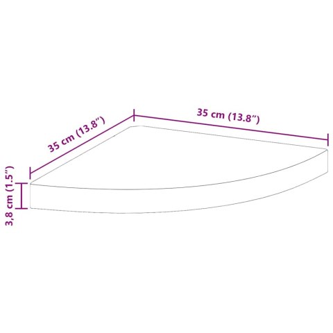 NAROŻNE PÓŁKI ŚCIENNE 4 SZT KOLOR DĘBOWY 35X35X3,8CM