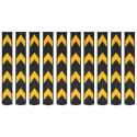 VidaXL Narożne odboje odblaskowe, 10 szt., gumowe, 80 cm