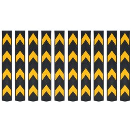 VidaXL Narożne odboje odblaskowe, 10 szt., gumowe, 80 cm