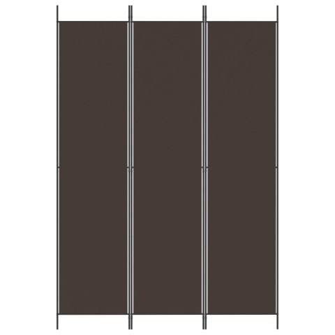 PARAWAN 3-PANELOWY BRĄZOWY 150X220CM TKANINA