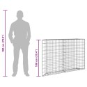 PODNIESIONA RABATA GABIONOWA TRAPEZOWA STAL 150X20X100CM
