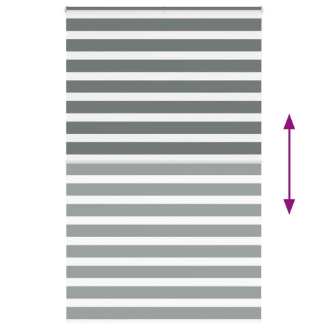 ROLETA ZEBRA CIEMNOSZARA SZEROKOŚĆ TKANINY 135,9CM POLIESTER