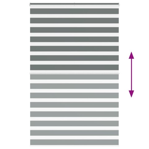 ROLETA ZEBRA CIEMNOSZARA SZEROKOŚĆ TKANINY 140,9CM POLIESTER