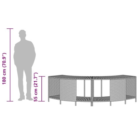 SZAFKI DO SPA 2 SZT. CZARNE POLIRATTAN