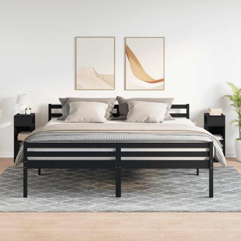 SZAFKI NOCNE Z SZUFLADĄ 2 SZT. CZARNE 25X31X66CM