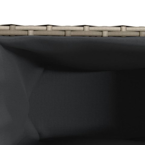 DONICA OGRODOWA OGRODOWA Z KÓŁKAMI I 3 WKŁADAMI SZARA 107X32X38CM