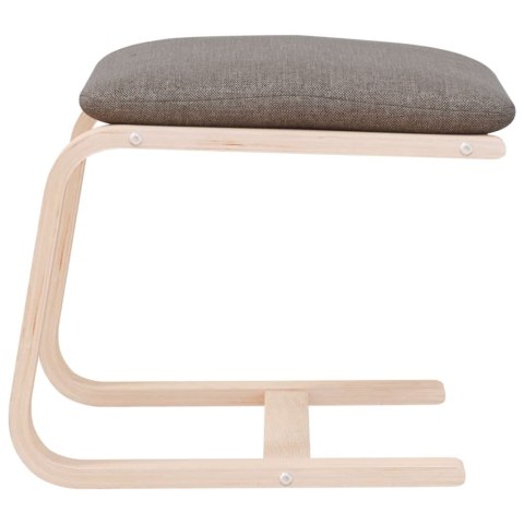 VidaXL Podnóżek, kolor taupe, 51x41x40 cm, tapicerowany tkaniną