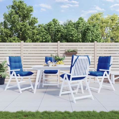 PODUSZKI NA KRZESŁA Z NISKIM OPARCIEM 4 SZT. BŁĘKIT KRÓLEWSKI