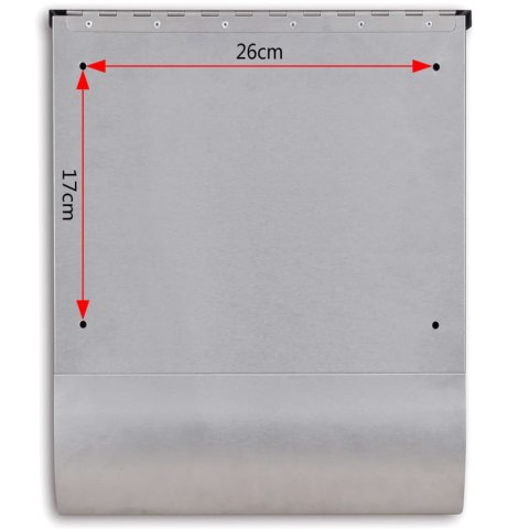 SKRZYNKA NA LISTY ZE STALI NIERDZEWNEJ 31 X10,5 X33,5CM