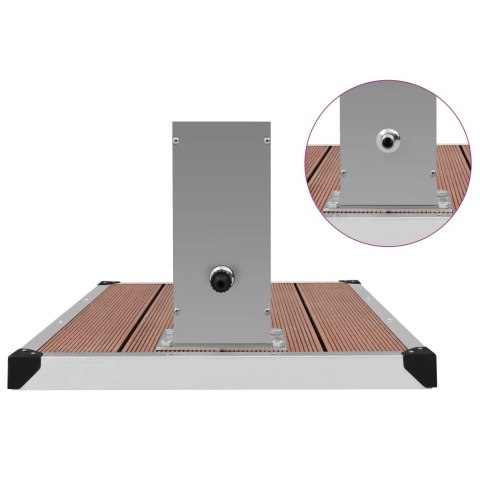 VidaXL Prysznic ogrodowy z podstawą, WPC, stal nierdzewna