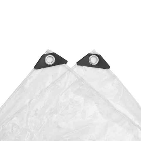 PRZEZROCZYSTA PLANDEKA Z OCZKAMI 4X6M PVC