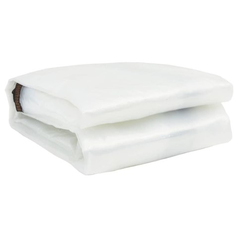 VidaXL Przezroczysta plandeka z oczkami 8x12 m Polietylen