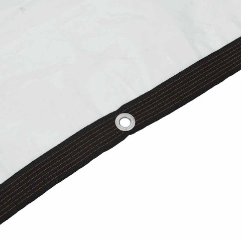 VidaXL Przezroczysta plandeka z oczkami 8x12 m Polietylen