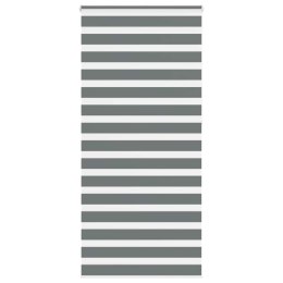 VidaXL Roleta zebra, ciemnoszara, szerokość tkaniny 100,9cm, poliester