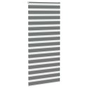 VidaXL Roleta zebra, ciemnoszara, szerokość tkaniny 100,9cm, poliester