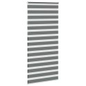 VidaXL Roleta zebra, ciemnoszara, szerokość tkaniny 100,9cm, poliester