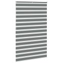 VidaXL Roleta zebra, ciemnoszara, szerokość tkaniny 45,9 cm, poliester