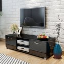 SZAFKA POD TV POŁYSK CZARNA 120X40,5X35CM