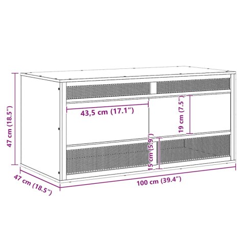 VidaXL Terrarium, materiał drewnopochodny, 100x47x47 cm