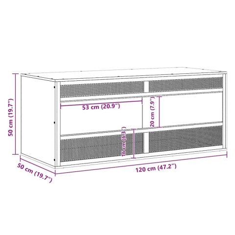 VidaXL Terrarium, materiał drewnopochodny, 120x50x50 cm