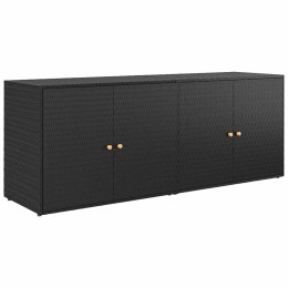 SZAFKA OGRODOWA CZARNA 198X55,5X80CM POLIRATTAN