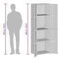 SZAFKA OGRODOWA CZARNA 59X40X180CM RATTAN PE