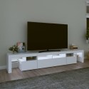 SZAFKA POD TV Z OŚWIETLENIEM LED BIAŁA 230X36,5X40CM
