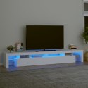 SZAFKA POD TV Z OŚWIETLENIEM LED BIAŁA 260X36,5X40CM