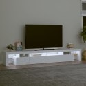 SZAFKA POD TV Z OŚWIETLENIEM LED BIAŁA 260X36,5X40CM