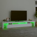 SZAFKA POD TV Z OŚWIETLENIEM LED BIAŁA 260X36,5X40CM