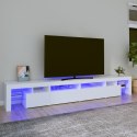 SZAFKA POD TV Z OŚWIETLENIEM LED BIAŁA 260X36,5X40CM