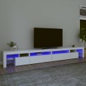 SZAFKA POD TV Z OŚWIETLENIEM LED BIAŁA 290X36,5X40CM