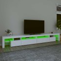 SZAFKA POD TV Z OŚWIETLENIEM LED BIAŁA 290X36,5X40CM