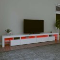 SZAFKA POD TV Z OŚWIETLENIEM LED BIAŁA 290X36,5X40CM