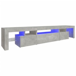 SZAFKA POD TV Z OŚWIETLENIEM LED SZAROŚĆ BETONU 215X36,5X40CM