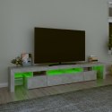 SZAFKA POD TV Z OŚWIETLENIEM LED SZAROŚĆ BETONU 230X36,5X40CM