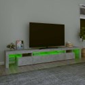 SZAFKA POD TV Z OŚWIETLENIEM LED SZAROŚĆ BETONU 260X36,5X40CM