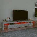 SZAFKA POD TV Z OŚWIETLENIEM LED SZAROŚĆ BETONU 260X36,5X40CM