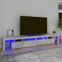 SZAFKA POD TV Z OŚWIETLENIEM LED SZAROŚĆ BETONU 260X36,5X40CM