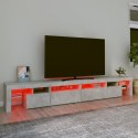 SZAFKA POD TV Z OŚWIETLENIEM LED SZAROŚĆ BETONU 260X36,5X40CM
