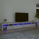 SZAFKA POD TV Z OŚWIETLENIEM LED SZAROŚĆ BETONU 290X36,5X40CM