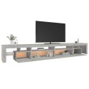 SZAFKA POD TV Z OŚWIETLENIEM LED SZAROŚĆ BETONU 290X36,5X40CM