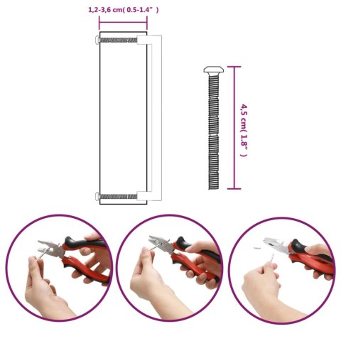 VidaXL Uchwyty do szafek, 10 szt., srebrne, 224 mm, stal nierdzewna