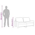 SOFA 2-OSOBOWA CZARNA 140CM TAPICEROWANA TKANINĄ